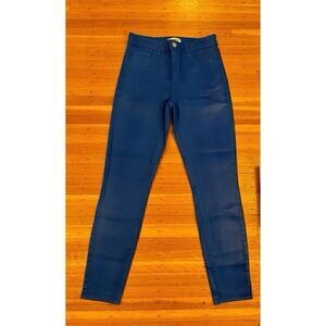 L’ Agence bright blue shiny skinny pants